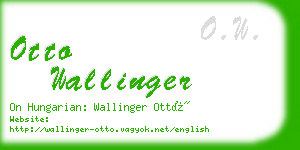 otto wallinger business card